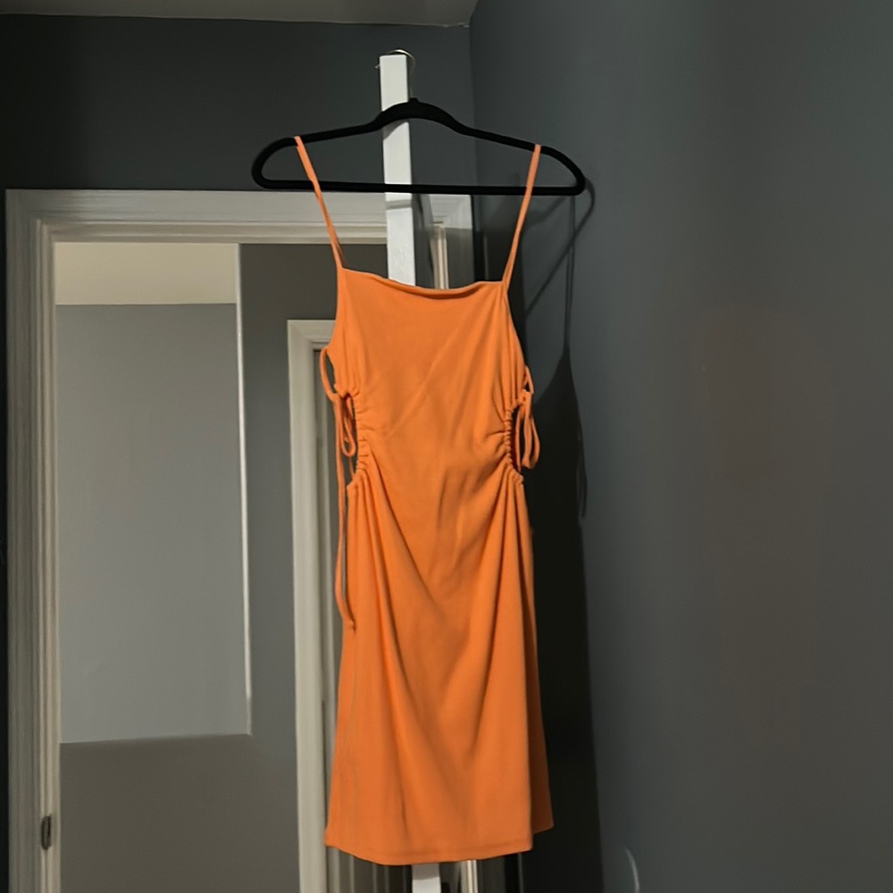 Orange Zara dress